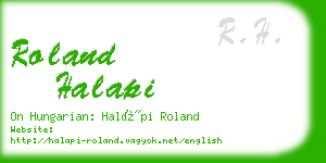 roland halapi business card